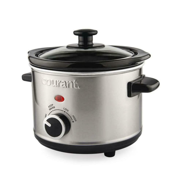 Courant 1.5 Quart Slow Cooker, Stainless Steel by DailySale
