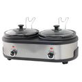 Courant 2.5 QT Double Slow Cooker - Stainless Steel by DailySale