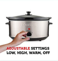 Courant 7.0 Quart Stainless Steel Oval Slow Cooker by DailySale