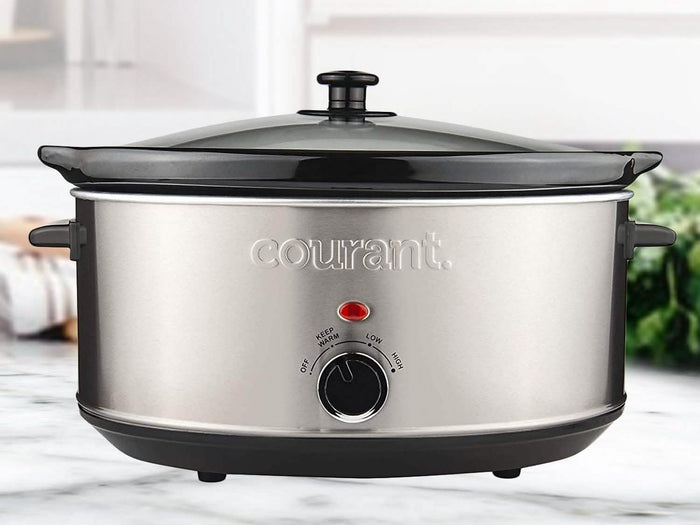 Courant 7.0 Quart Stainless Steel Oval Slow Cooker by DailySale