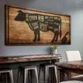 Cow Butcher Kitchen Sign II by Tailored Canvases