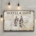 Cowboy Couple Sign by Tailored Canvases