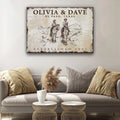 Cowboy Couple Sign by Tailored Canvases