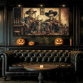 Cowboy Skeletons Western Bar Wall Art by Tailored Canvases