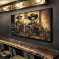 Cowboy Skeletons Western Bar Wall Art by Tailored Canvases