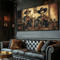 Cowboy Skeletons Western Bar Wall Art by Tailored Canvases