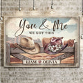Cowboy Themed We Got This Couple Sign by Tailored Canvases