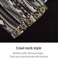 Cowl Neck Long Sleeve Patchwork Top by DailySale