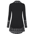 Cowl Neck Long Sleeve Patchwork Top by DailySale