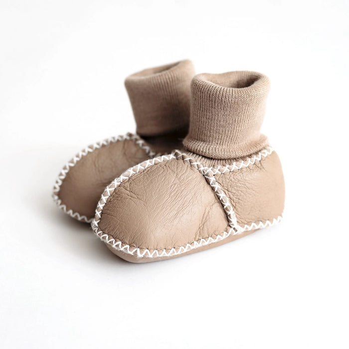 cozy booties| tan by Finn + Emma