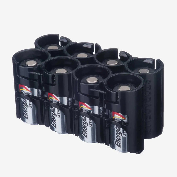 CR123 - 8 Pack (Black) by Storacell