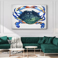 Crab Art Watercolor Canvas Wall Art by Tailored Canvases
