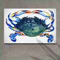 Crab Art Watercolor Canvas Wall Art by Tailored Canvases