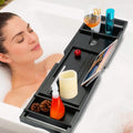 Crafted Bamboo Bath Tray Table Extendable Reading Rack by DailySale