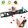 Crafted Bamboo Bath Tray Table Extendable Reading Rack by DailySale