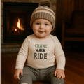 long sleeve graphic bodysuit | crawl walk ride by Finn + Emma