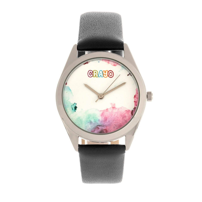 Crayo Graffiti Multicolor Dial Powder Leather Watch by DailySale