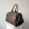 Crazy Horse Leather Weekender Bag – Full-Grain Travel Duffel with Laptop Pocket by MiamiLeathers.com