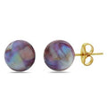 Created Abalone Stud Earrings in 10K Gold by DailySale