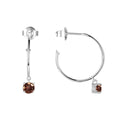 Created Alexandrite Hoop Earrings by Fine Color Jewels