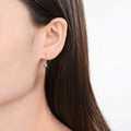 Created Alexandrite Hoop Earrings by Fine Color Jewels