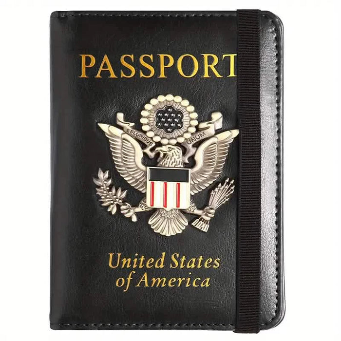 Creative Passport Holder Cover With 3D Metal Badge by DailySale