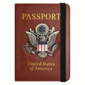 Creative Passport Holder Cover With 3D Metal Badge by DailySale