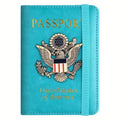 Creative Passport Holder Cover With 3D Metal Badge by DailySale