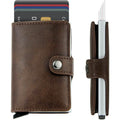 Credit Card Holder RFID Blocking Genuine Leather Vintage Aluminum Business Wallet by DailySale