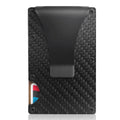Credit Card Holder with Cash Clip Carbon Fiber RFID Blocking Scan for Men by DailySale