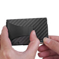 Credit Card Holder with Cash Clip Carbon Fiber RFID Blocking Scan for Men by DailySale