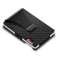 Credit Card Holder with Cash Clip Carbon Fiber RFID Blocking Scan for Men by DailySale