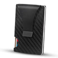 Credit Card Holder with Cash Clip Carbon Fiber RFID Blocking Scan for Men by DailySale