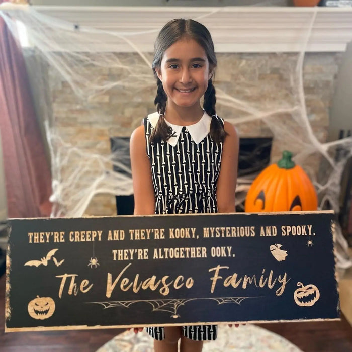 Creepy Family Sign by Tailored Canvases