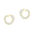Crescent Moon Earrings Made With Crystals by DailySale
