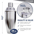 Cresimo 24 Ounce Cocktail Shaker Bar Set by DailySale