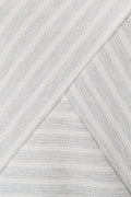 CREW NECK SLEEVELESS DIAGONAL PANEL STRIPE TOP: LT GREY-CREAM STRIPE by Boutique 23