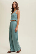 Crinkle Knit Top And Pants Set: D. Sage by Boutique 23