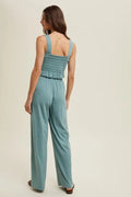 Crinkle Knit Top And Pants Set: D. Sage by Boutique 23