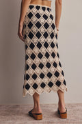 Crochet Diamond Midi Skirt by Boutique 23