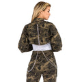 Camouflage Cropped Sleeve Only Jacket with Removable Chains by The House of Stylez