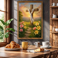 Cross and Flowers Faith Wall Art II by Tailored Canvases