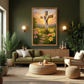 Cross and Flowers Faith Wall Art II by Tailored Canvases