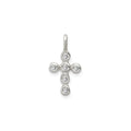 Cross Cubic Zirconia Charm Cross Pendant by Fine Color Jewels