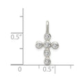 Cross Cubic Zirconia Charm Cross Pendant by Fine Color Jewels