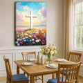 Cross Floral Field Faith Wall Art by Tailored Canvases