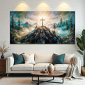 Cross On A Hill Faith Wall Art III by Tailored Canvases