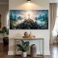 Cross On A Hill Faith Wall Art III by Tailored Canvases