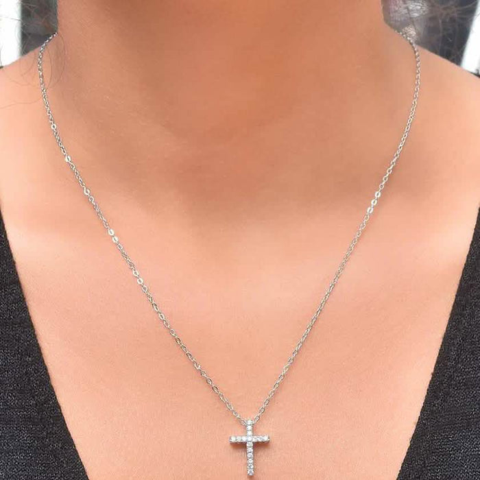 Crystal Cross Pendant Necklace by DailySale