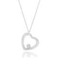 Crystal Heart Necklace and Stud Set by DailySale